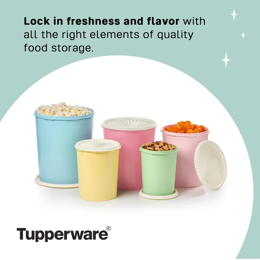 Tupperware (1) Pink Pastel Canister - Light Pink 7.5x6.65